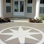 Elegant Concrete Engraving