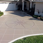 Elegant Concrete Engraving